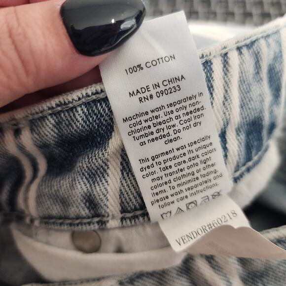 Pac Sun Mom Jeans Women's 25 High Rise Stripe Denim - Picture 9 of 9